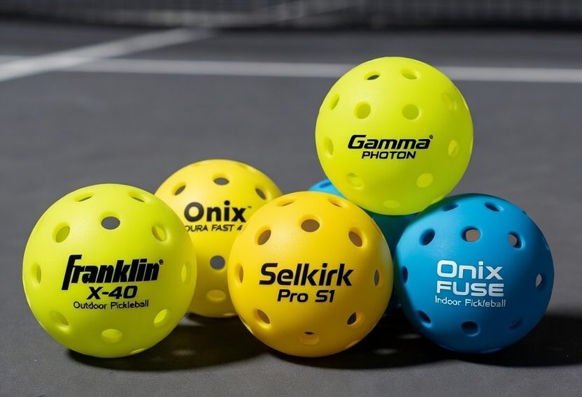 Top 5 pickleball balls for 2026 shown in bright yellow for all skill levels
